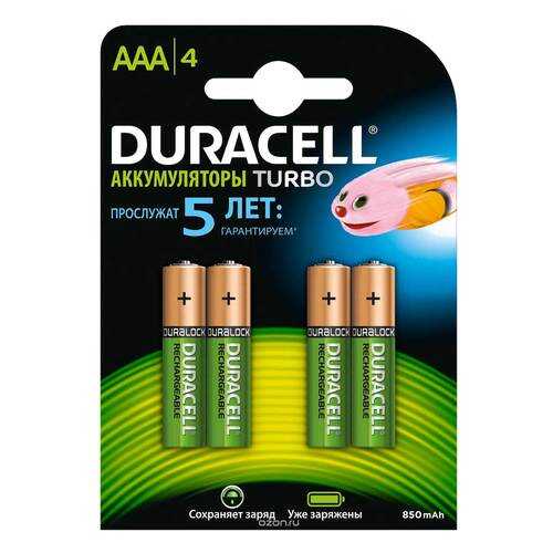 Аккумуляторная батарея Duracell Turbo AAАHR03 4 шт в Кей