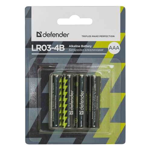 Батарейка Defender LR03-4B 4 шт в Кей