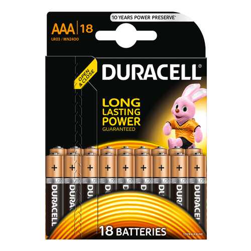 Батарейка Duracell LR03-18BL 18 шт в Кей