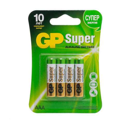 Батарейка GP Batteries Super Alkaline Battery AAA 4 шт в Кей