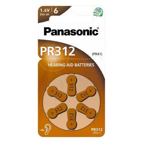 Батарейка Panasonic PR-312/6LB 6 шт в Кей