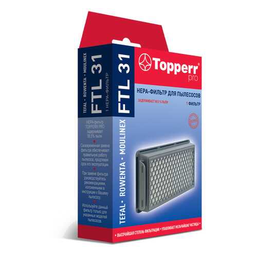 НЕРА фильтр Topperr FTL31 для пылесосов Tefal, Rowenta, Moulinex в Кей