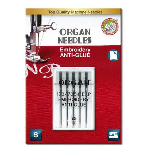 Иглы Organ Вышивальные Anti-Glue 5/75 в Кей