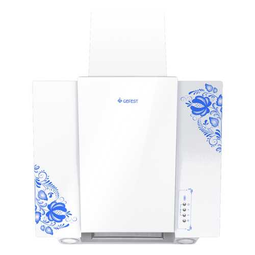 Вытяжка наклонная GEFEST ВО 3603 К18 White/Blue в Кей